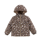 Alex Reversible Heavy Down Puffer Leopard Hearts