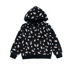 Mid Weight French Terry Zip-up Hoodie, Spaceships