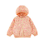 Nova Peach Flower Reversible Rain Resistant Windbreaker