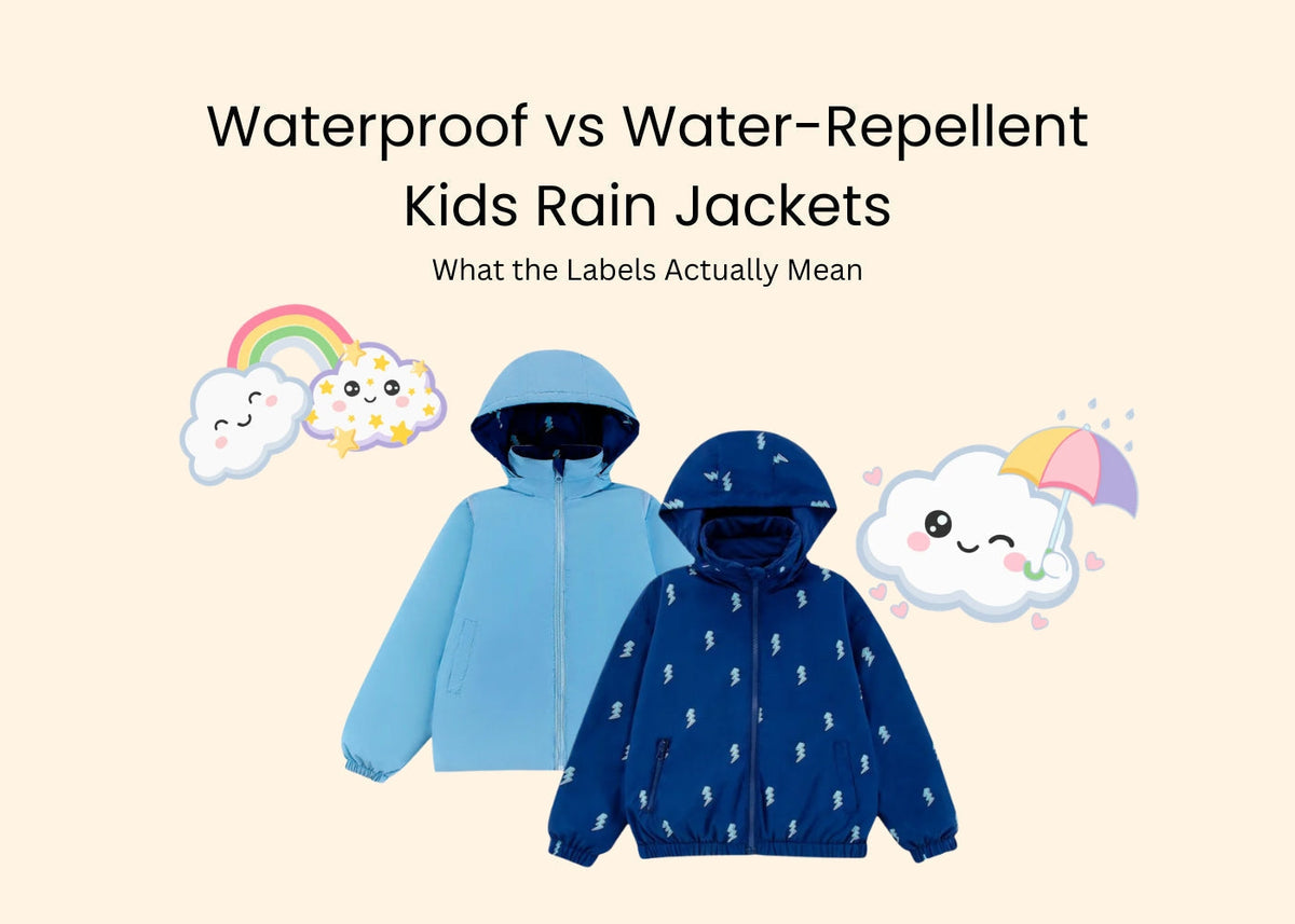 Waterproof vs Water-Repellent Kids Rain Jackets: What the Labels Actually Mean