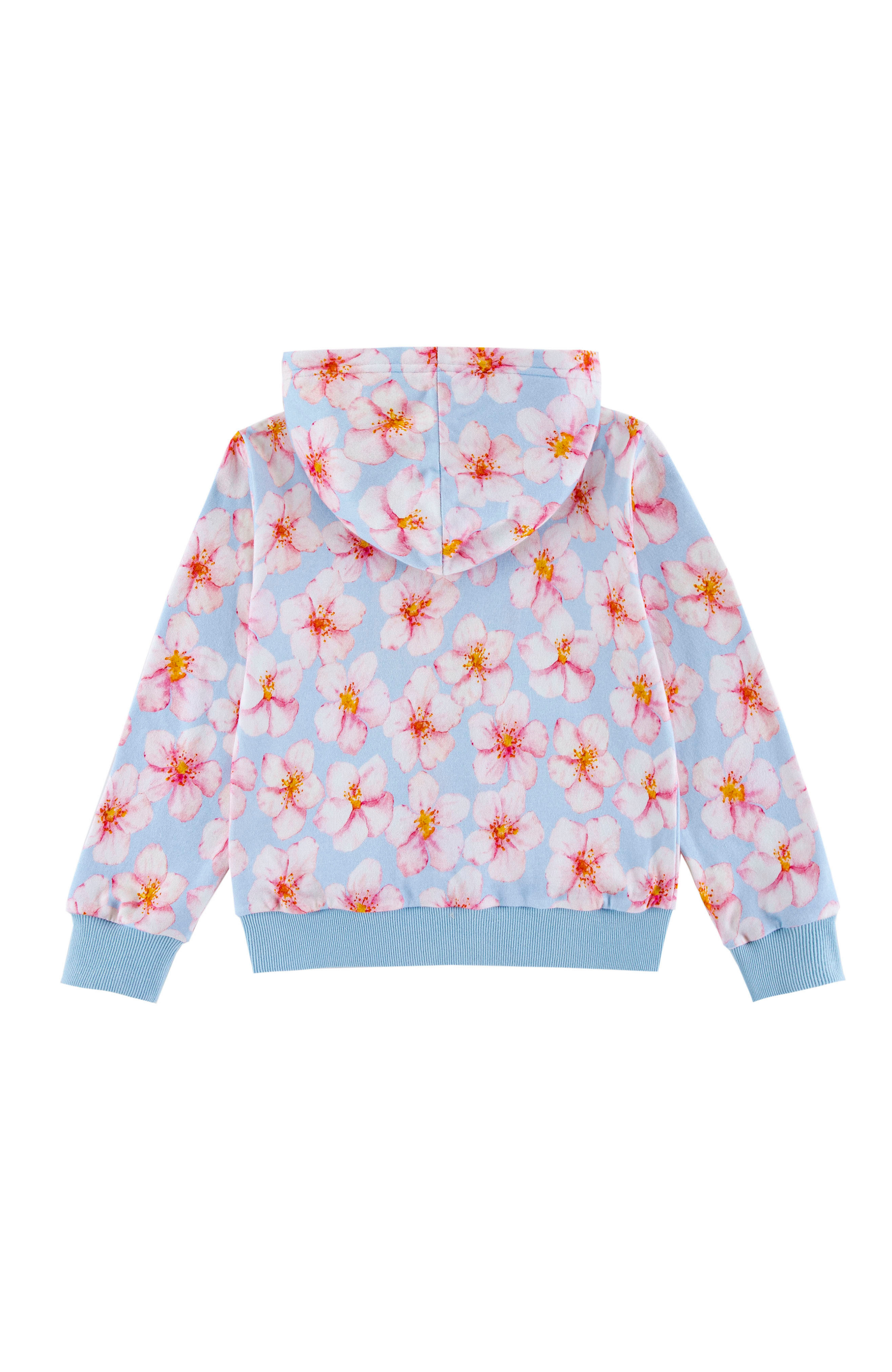 Soft Fleece Zip-up Hoodie, Hibiscus