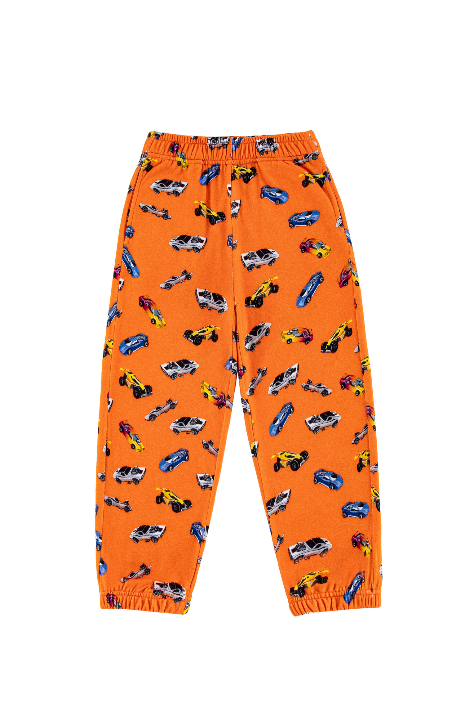 Soft Fleece Jogger, Orange Hot Rod