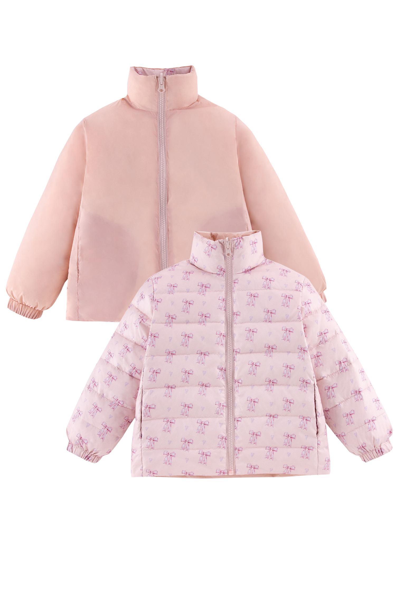 Blake Hooded Reversible Down Jacket, Lovely Bow