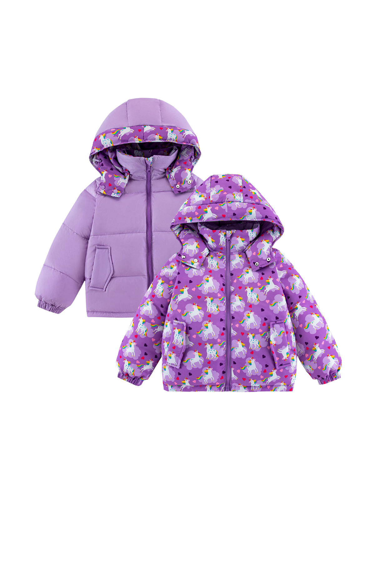 Charlie Heavy Weight Down Puffer Coat, Flying Unicorn