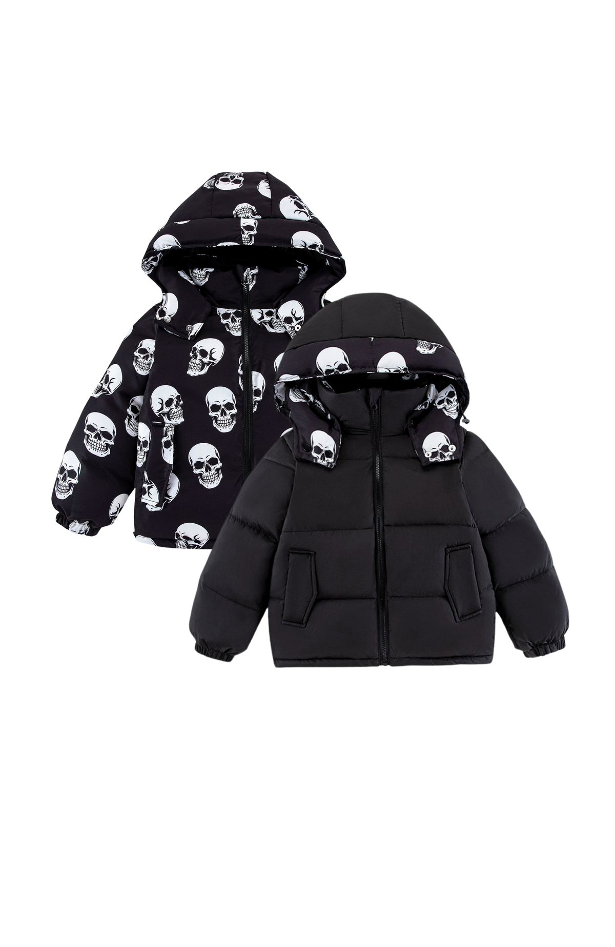Charlie Heavy Weight Down Puffer Coat, Skulls