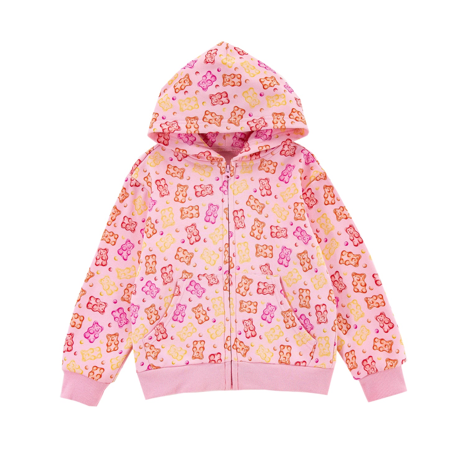 Mid Weight French Terry Zip-up Hoodie, Gummy Bears