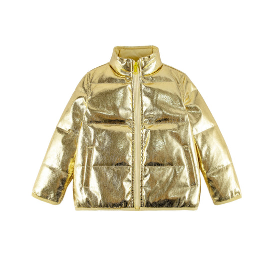 Jo Gold Metallic Down Jacket