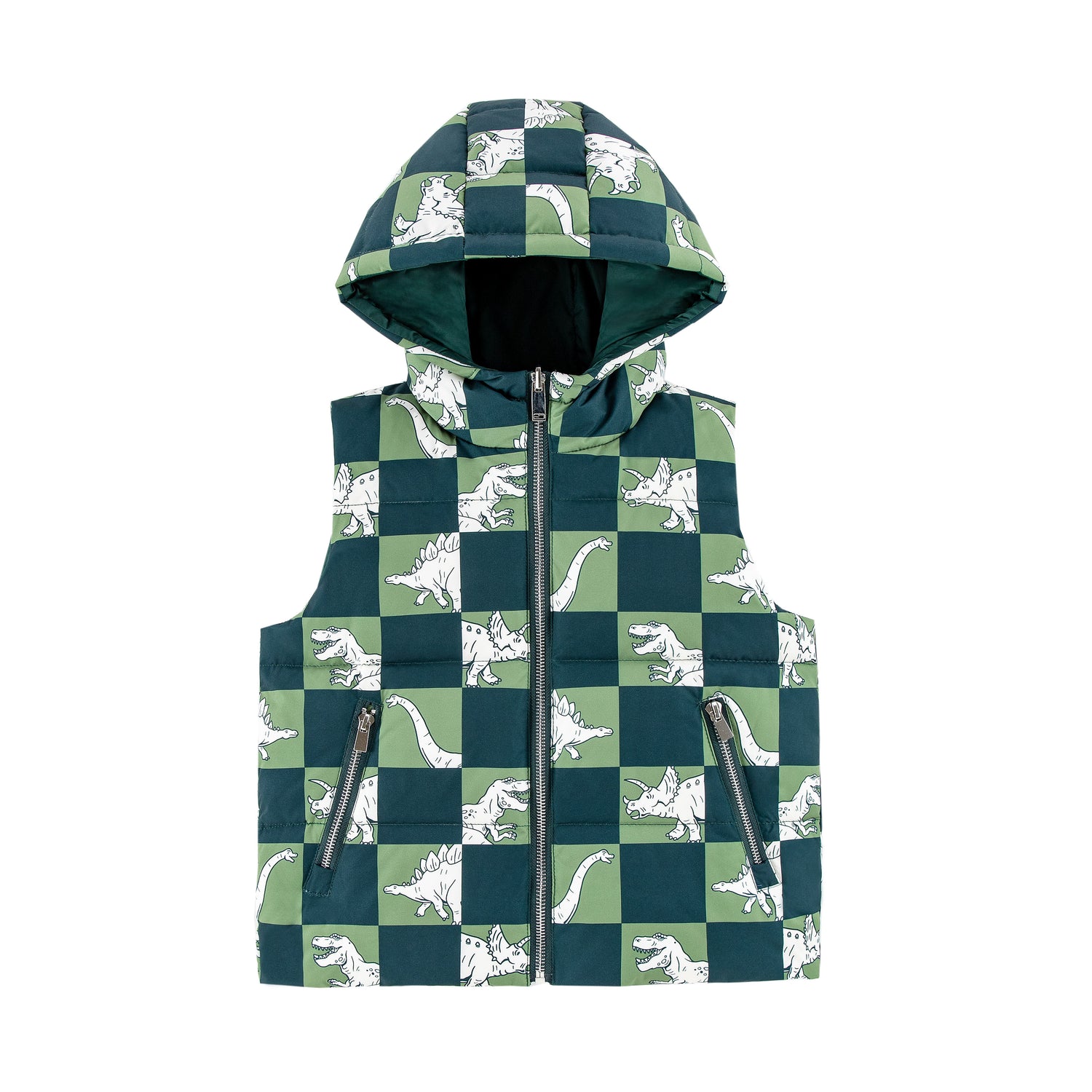 Dylan Reversible Vest Dino Block