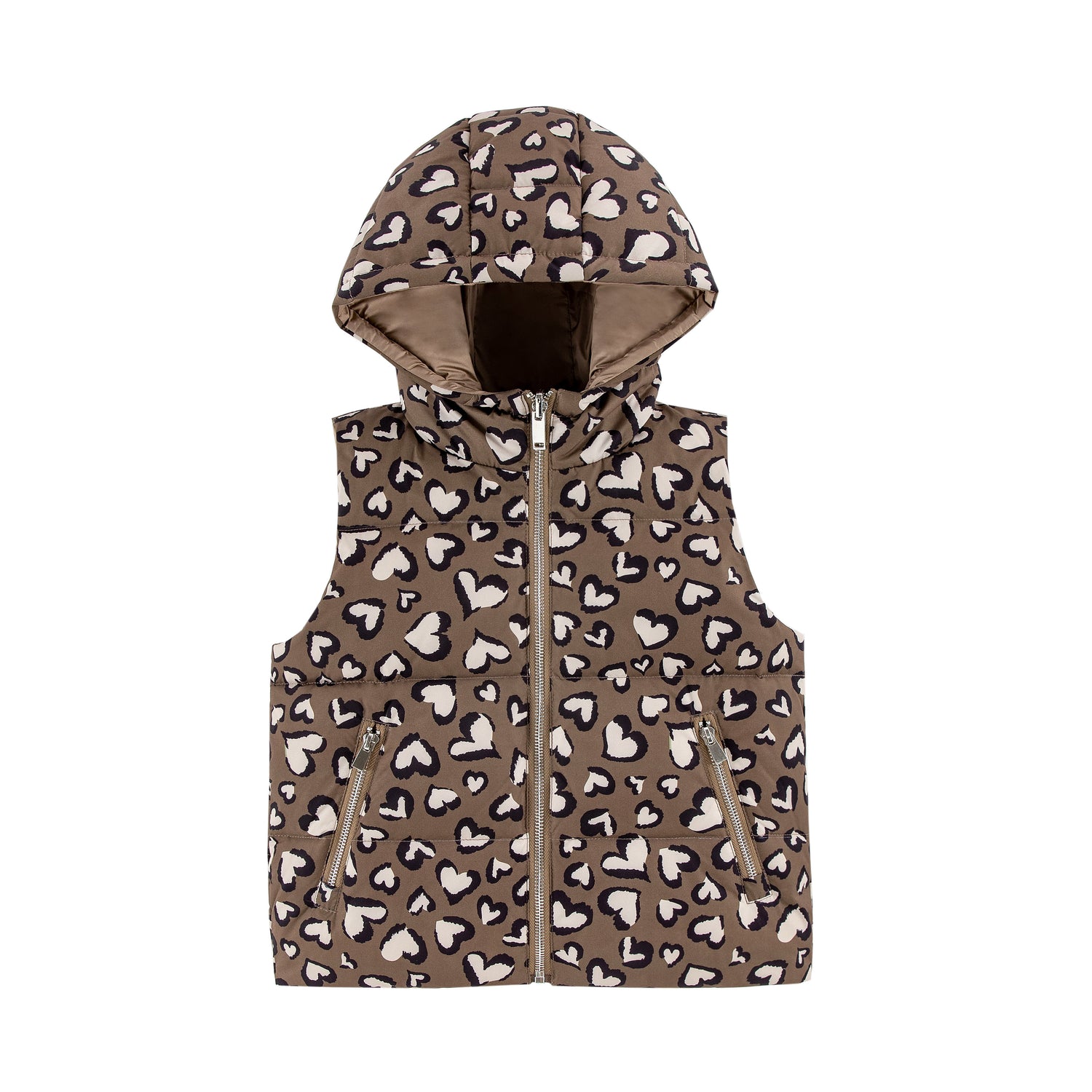 Dylan Reversible Vest Leopard Hearts