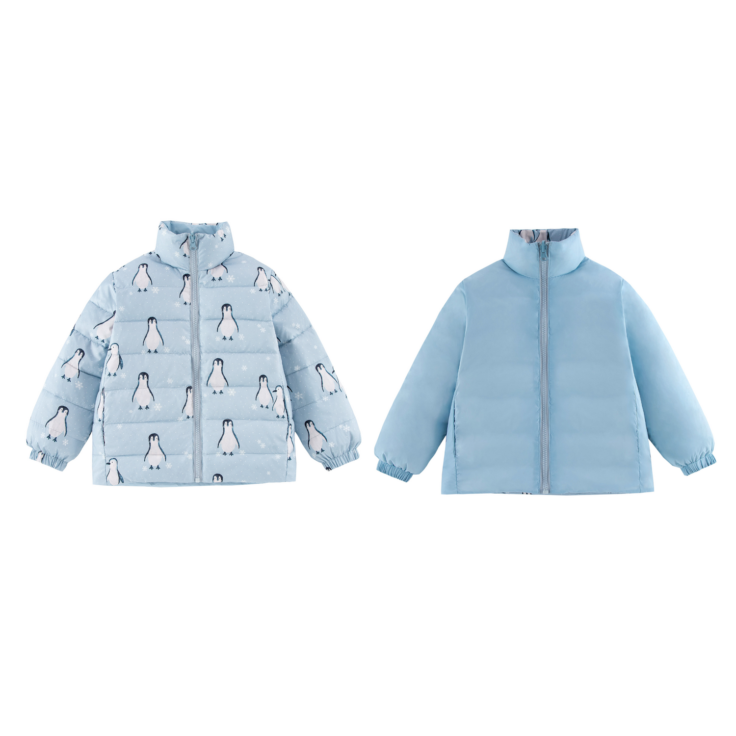 Blake Reversible Puffer Penguin Pals