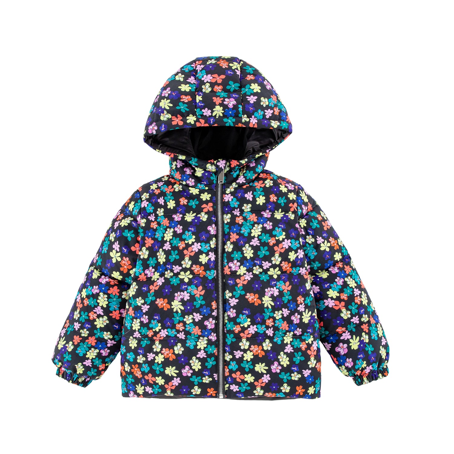 Alex Reversible Puffer Confetti Flowers