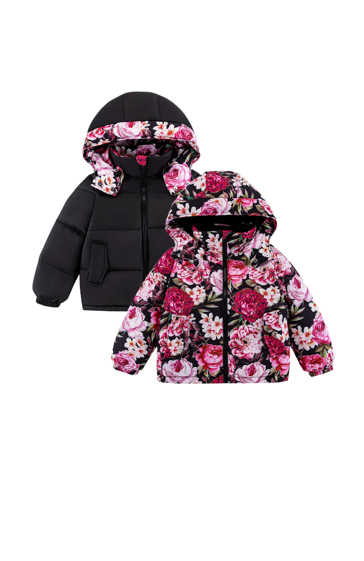 Charlie Heavy Weight Down Puffer Coat, Garden Floral