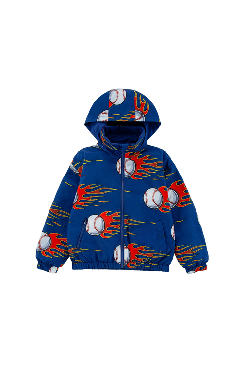 Max Reversible Rain Jacket Windbreaker, Baseball Fire