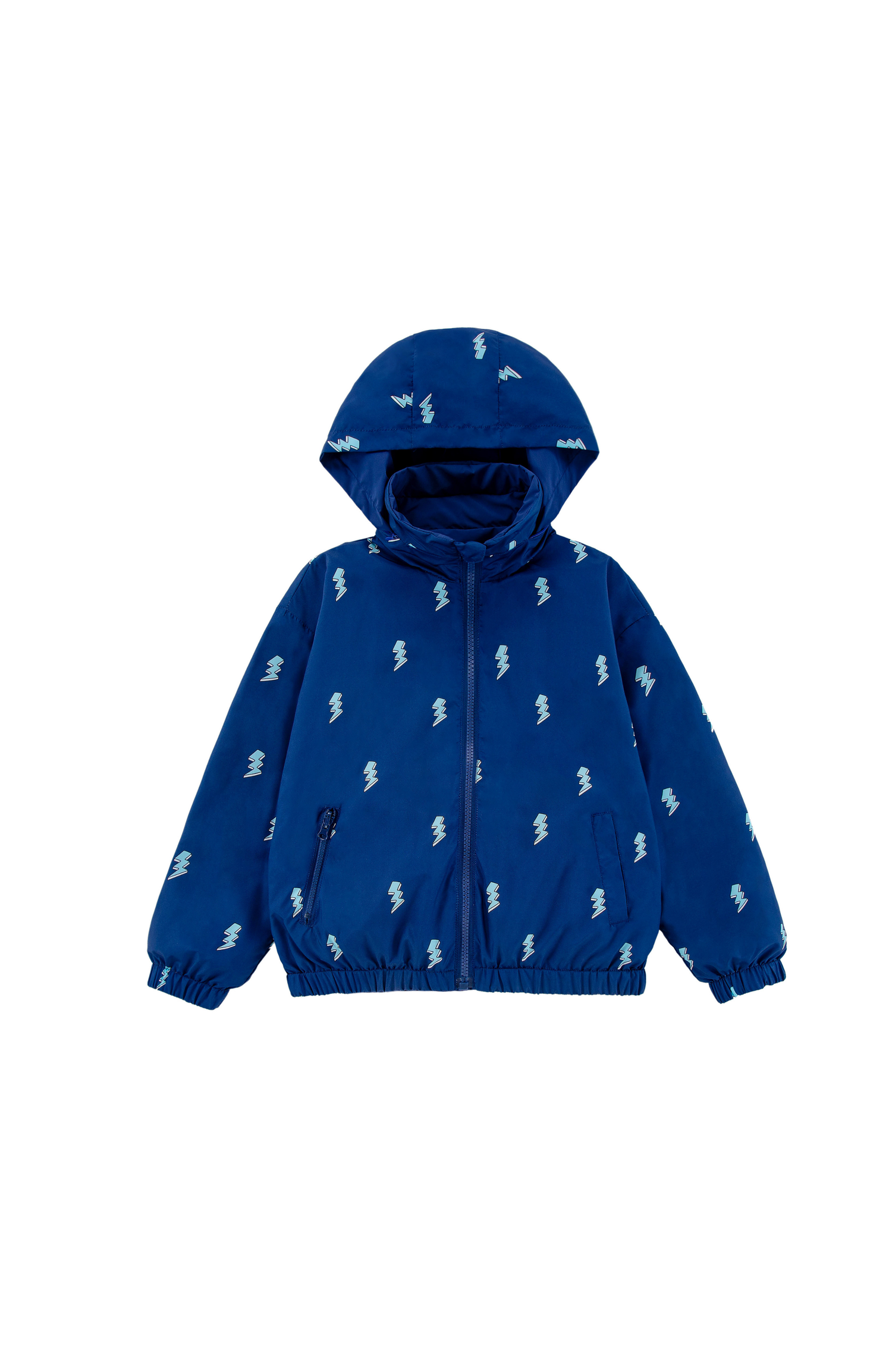 Max Reversible Rain Jacket Windbreaker, Blue Lightning