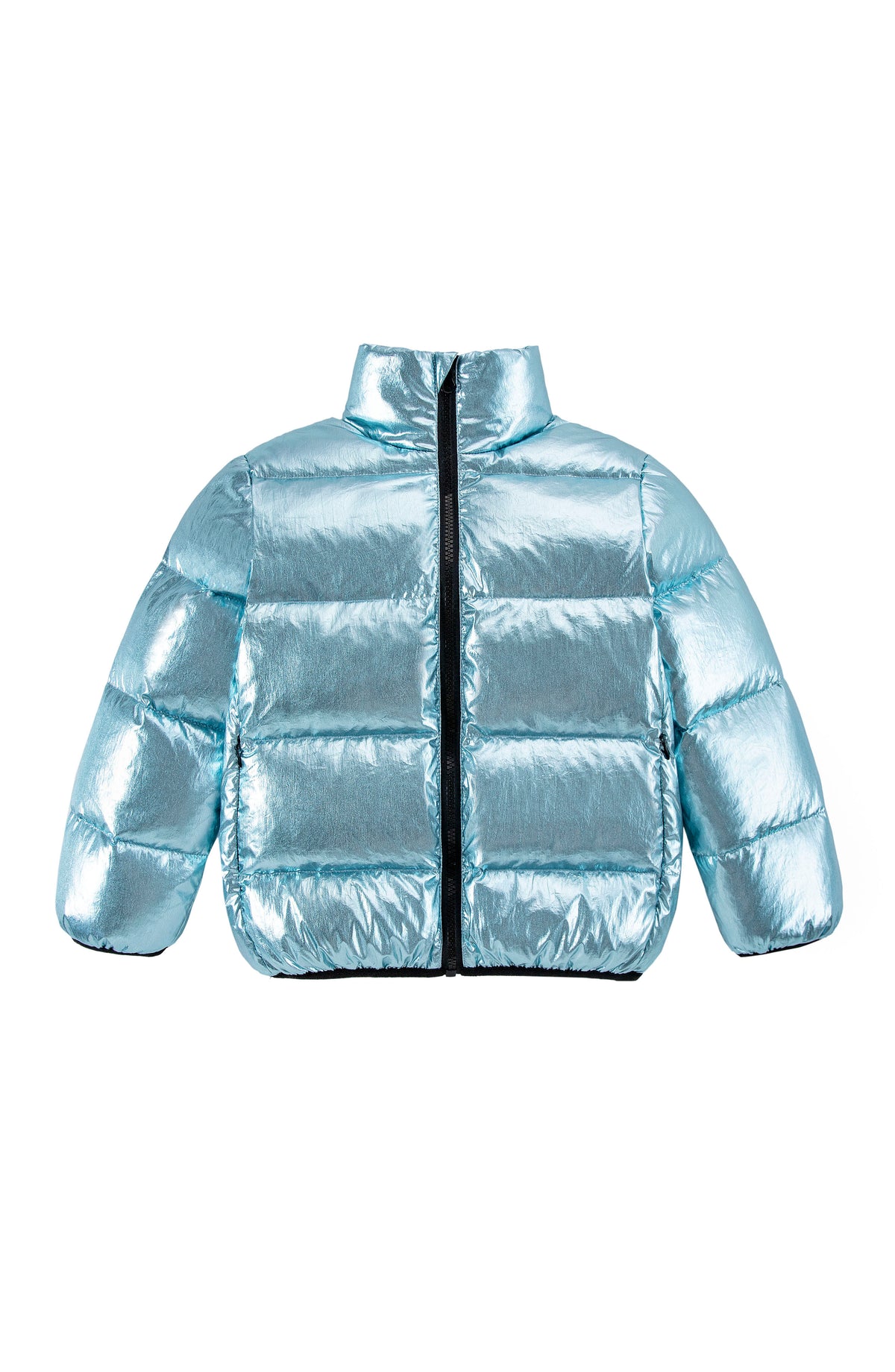 Fallon Metallic Puffer Jacket, Blue