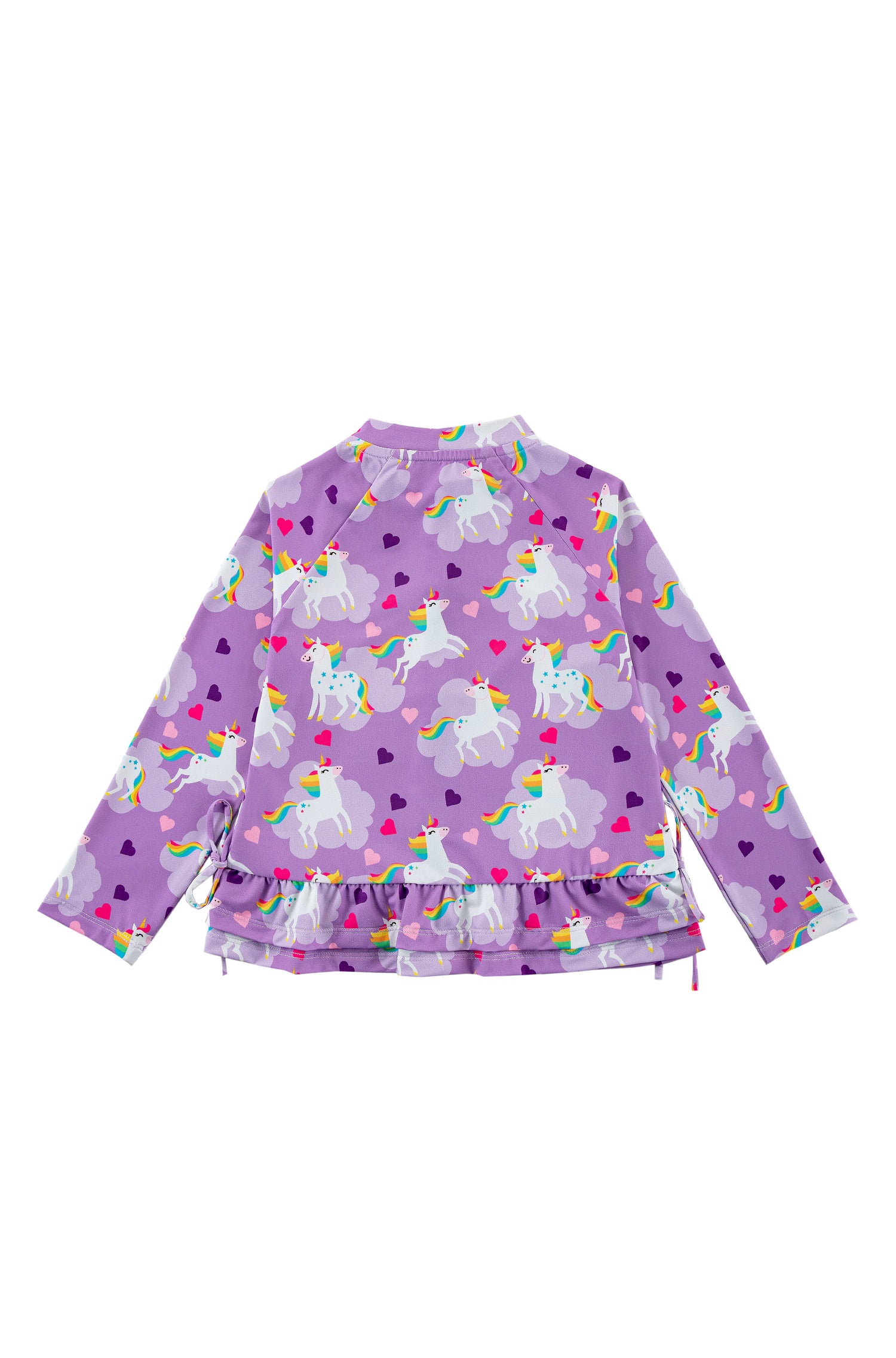 Raya UPF 50+ Ruffled Zip Up Sun Protection Jacket, Unicorn