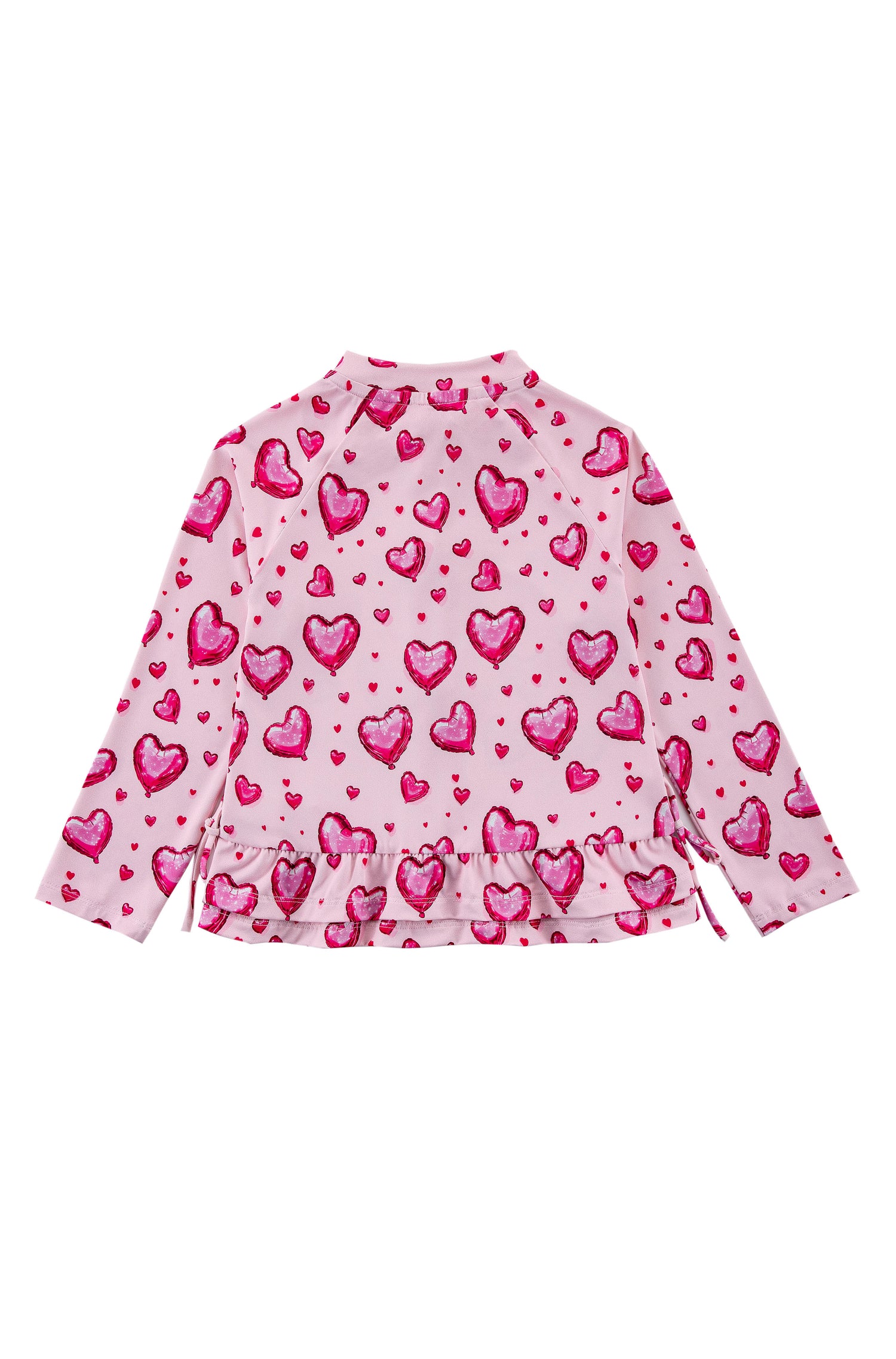 Raya UPF 50+ Ruffled Zip Up Sun Protection Jacket, Heart