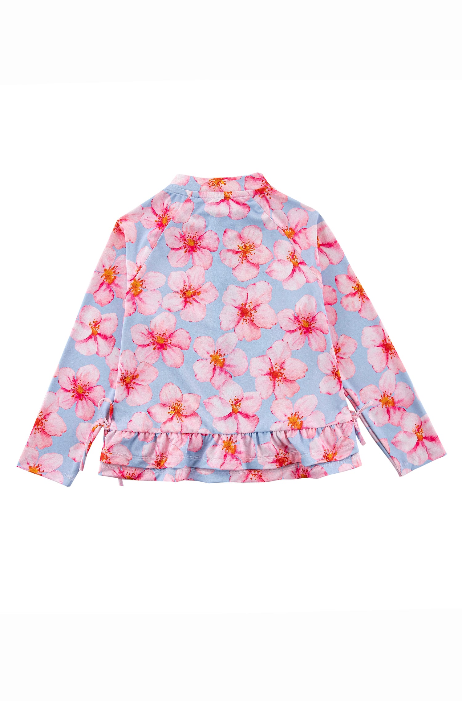 Raya UPF 50+ Ruffled Zip Up Sun Protection Jacket, Hibiscus