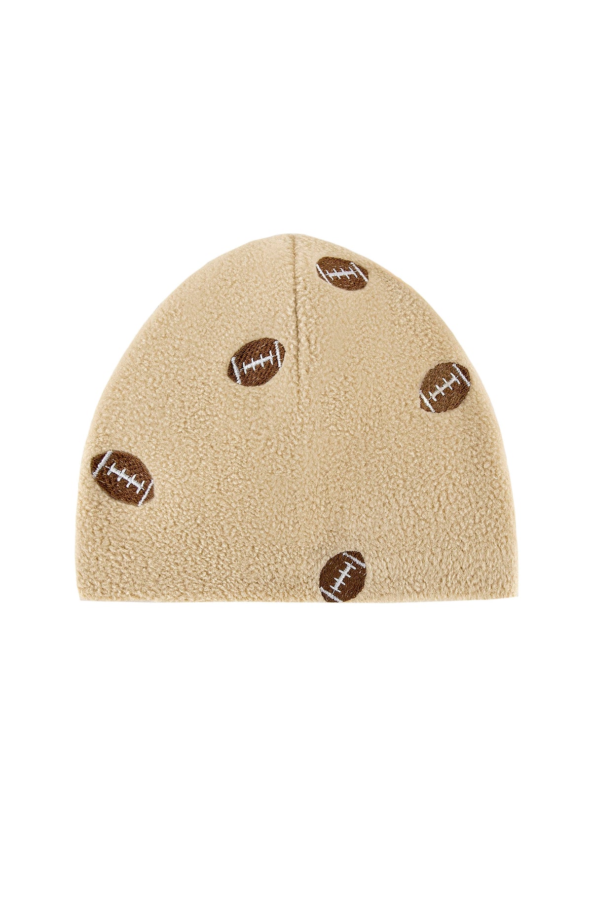 Football Embroidered Polar Fleece Beanie