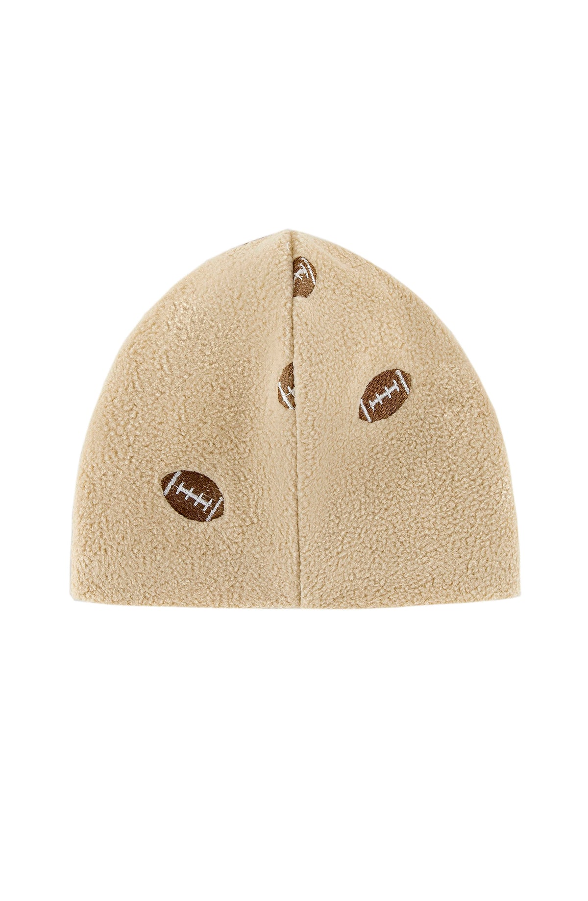 Football Embroidered Polar Fleece Beanie