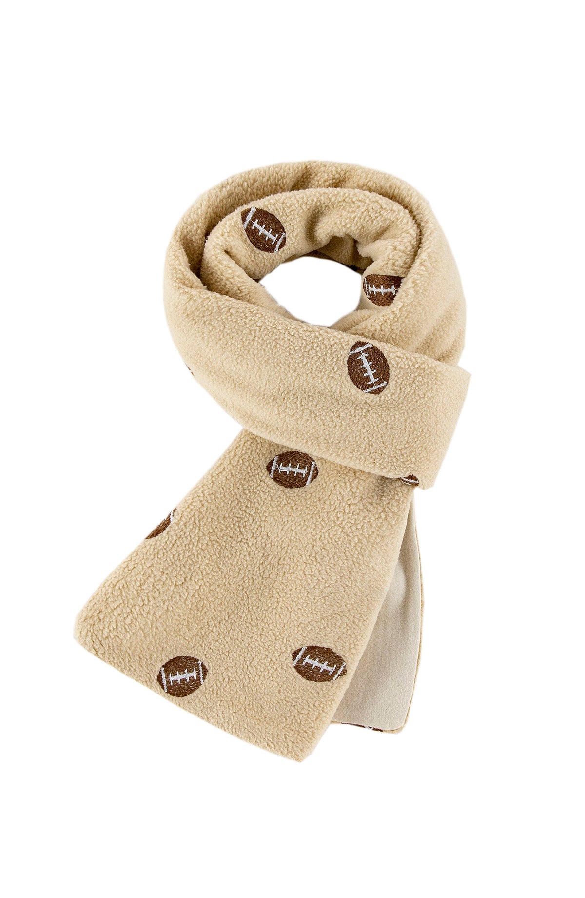 Football Embroidered Polar Fleece Scarf