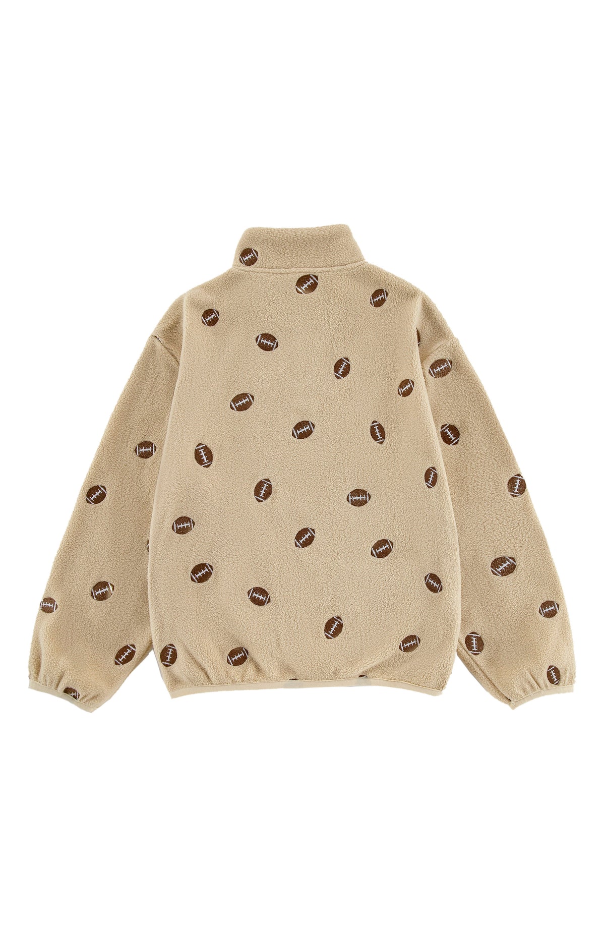 Embroidered Pull Over Fleece, Football Scramble