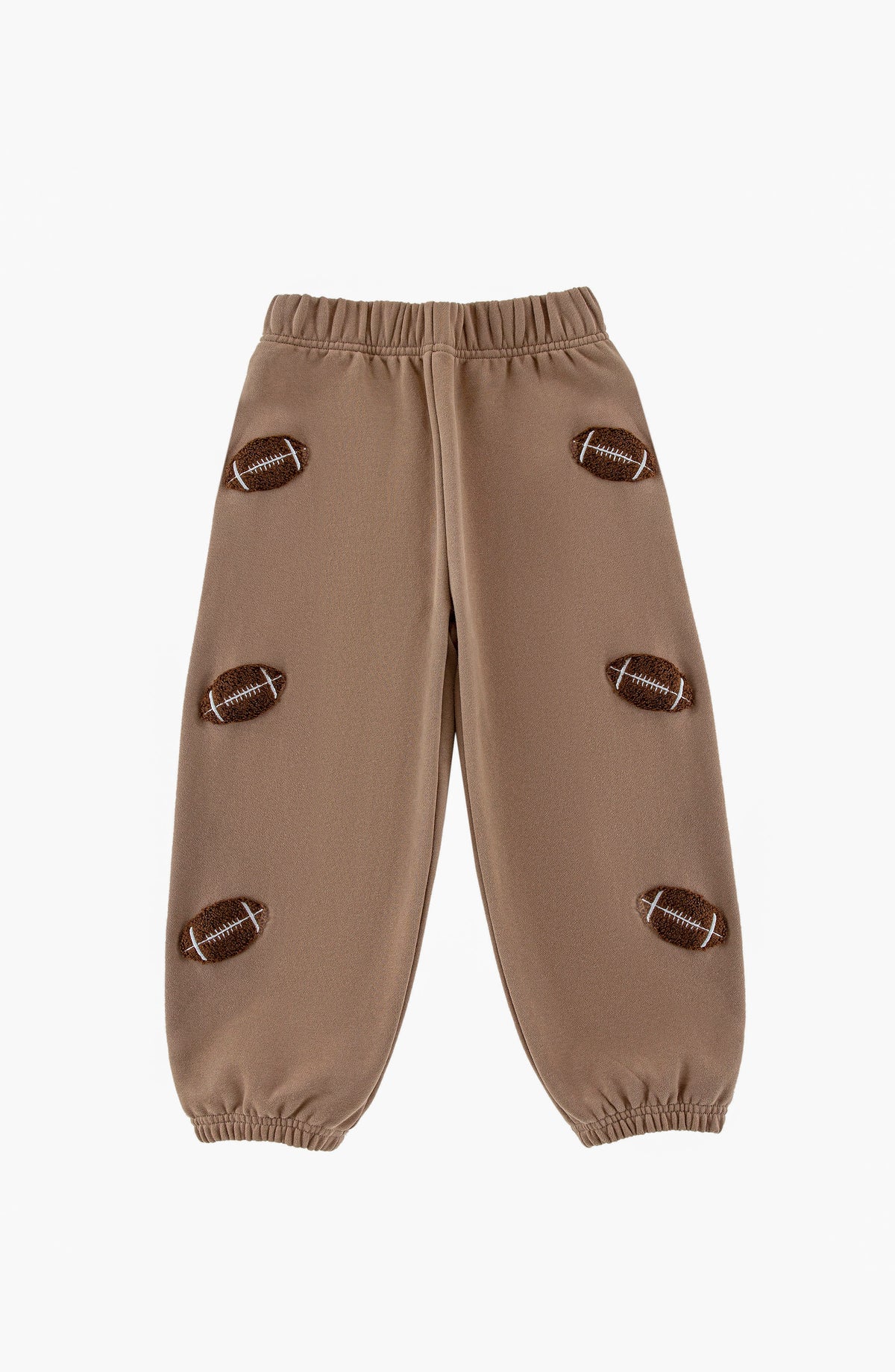 Brushed Fleece Jogger Pant with Football Patches, Taupe