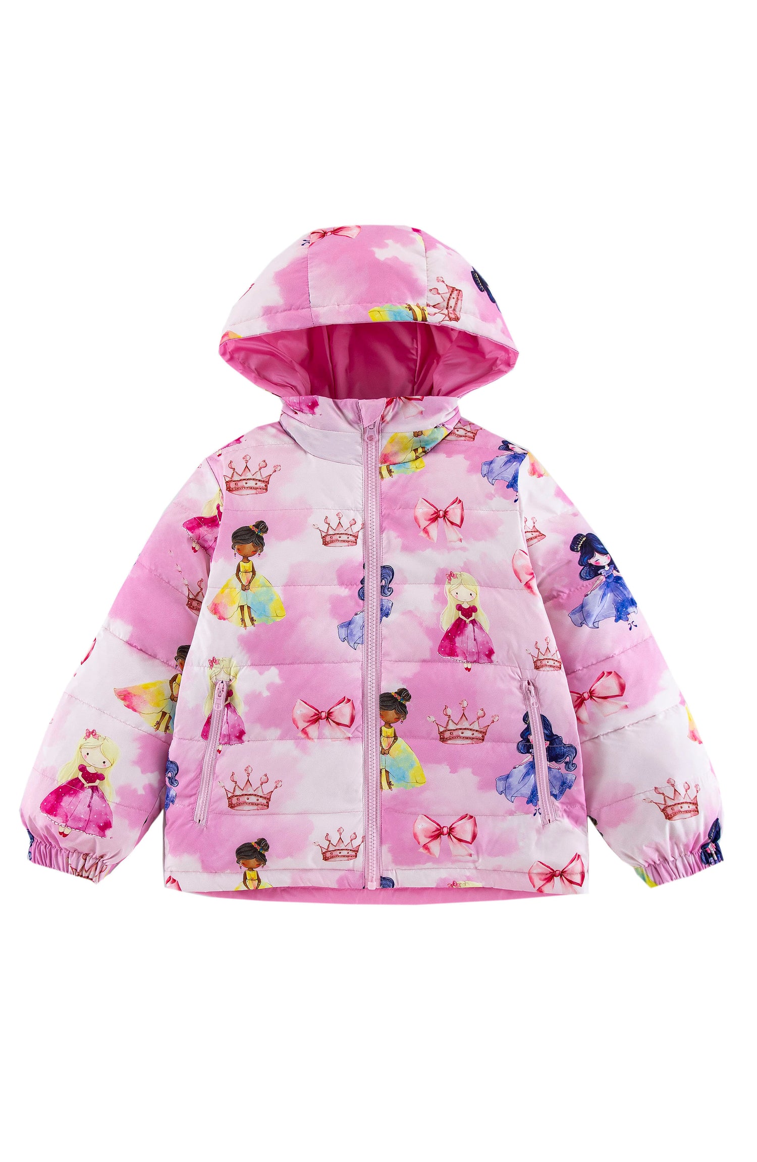 Blake Hooded Reversible Lightweight Down Puffer Jacket, Princess Dream