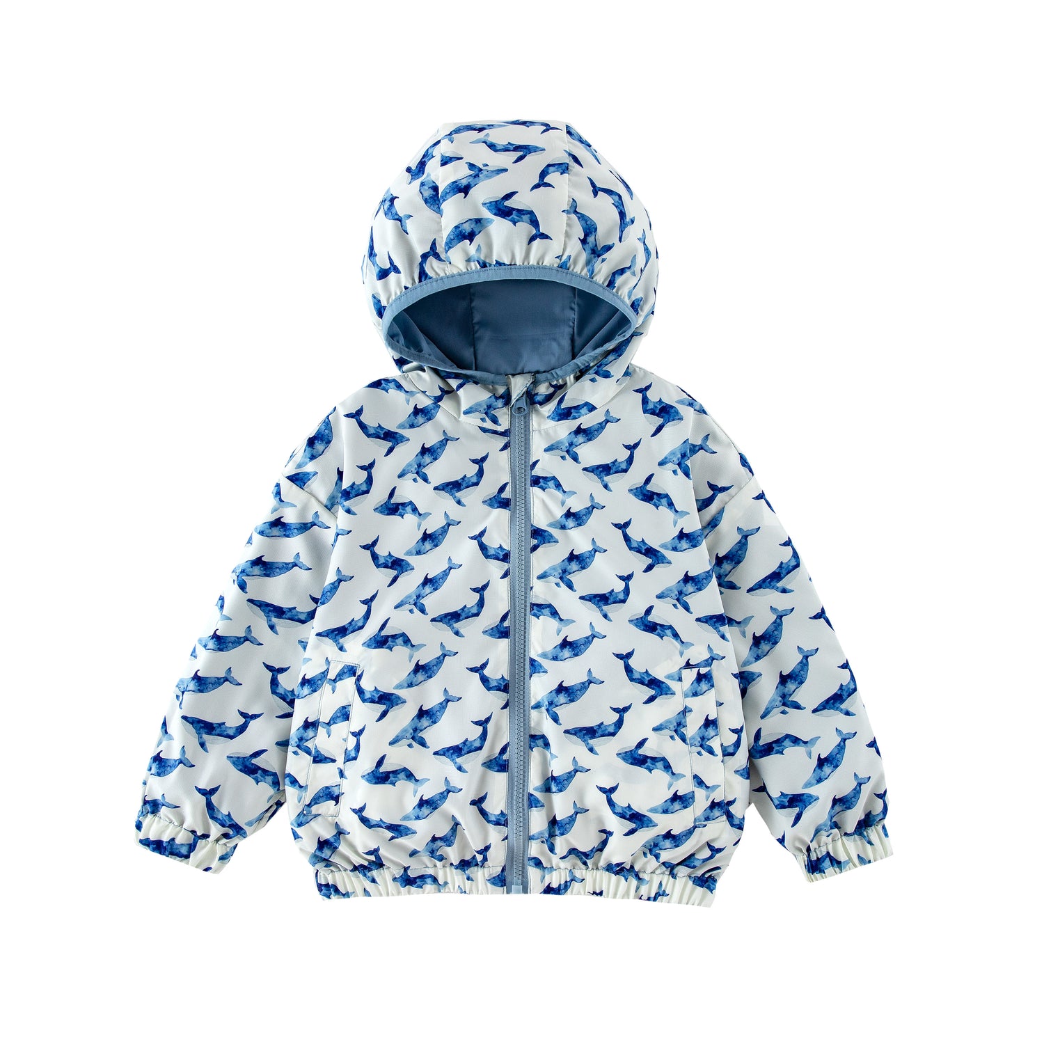Nova Blue Whales Reversible Rainresistant Windbreaker