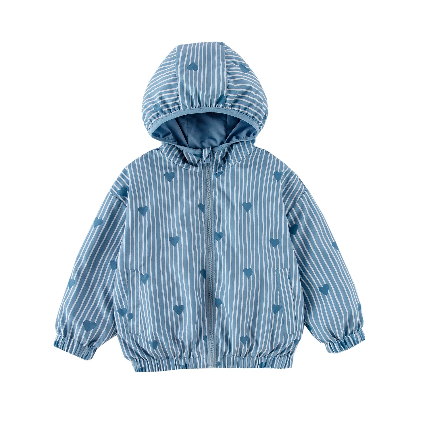 Nova Blue Hearts Reversible Rainresistant Windbreaker