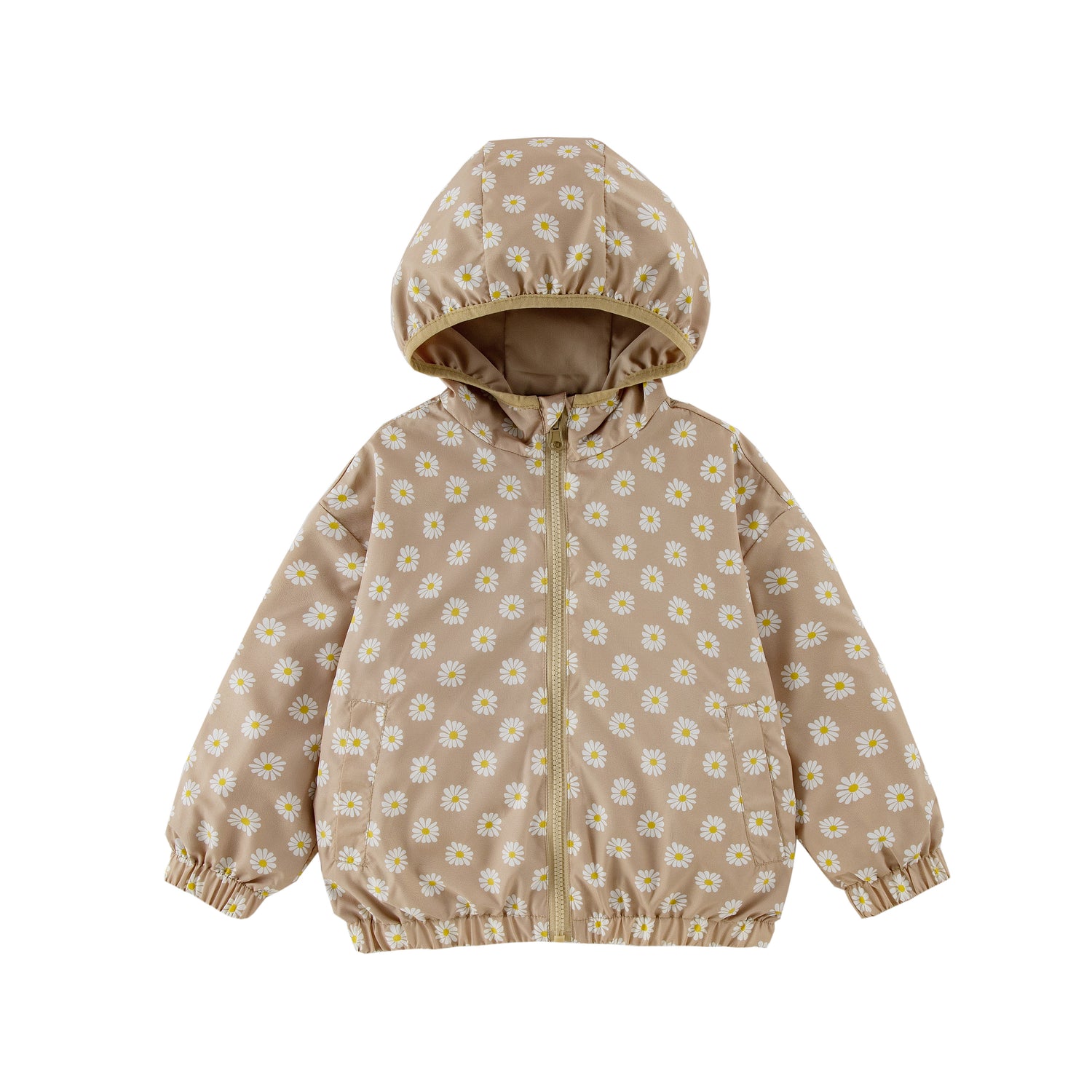 Nova Beige Daisy Reversible Rainresistant Windbreaker