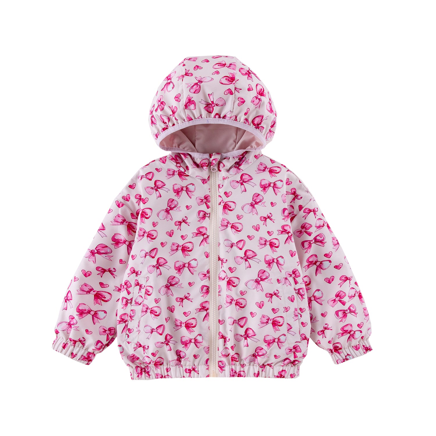 Nova Pink Bowtie Reversible Rainresistant Windbreaker