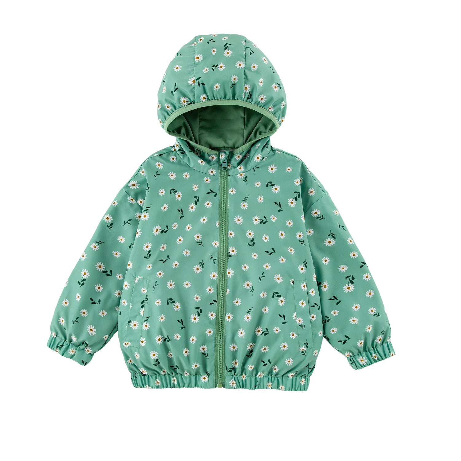 Nova Green Daisy Reversible Rainresistant Windbreaker