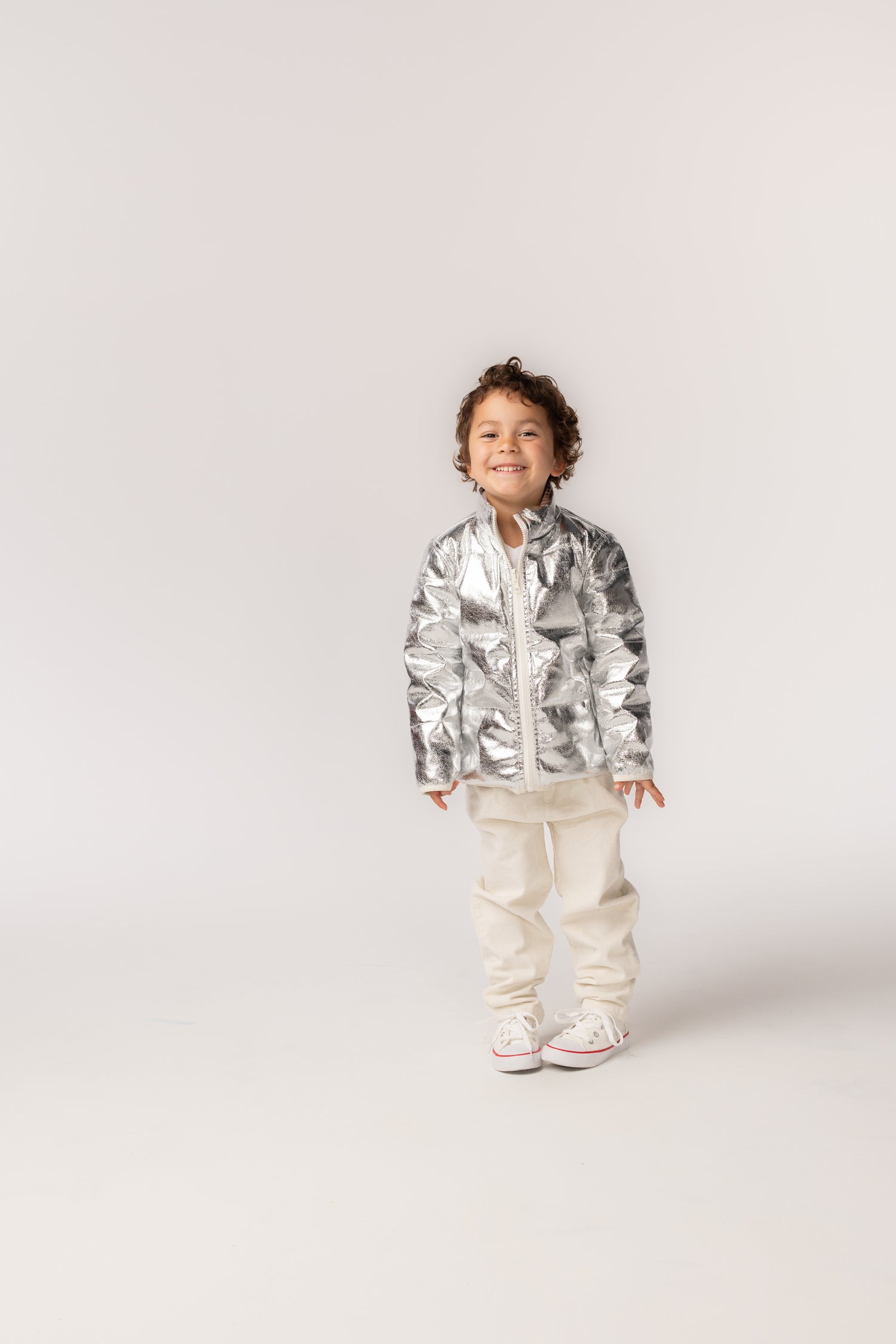 Jo Silver Metallic Down Jacket