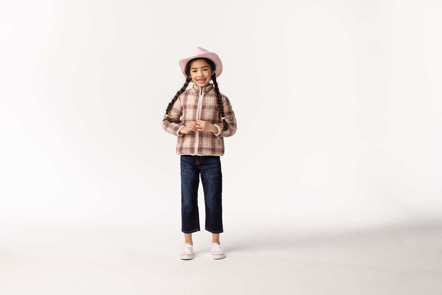 Jo Pink Plaid Down Jacket