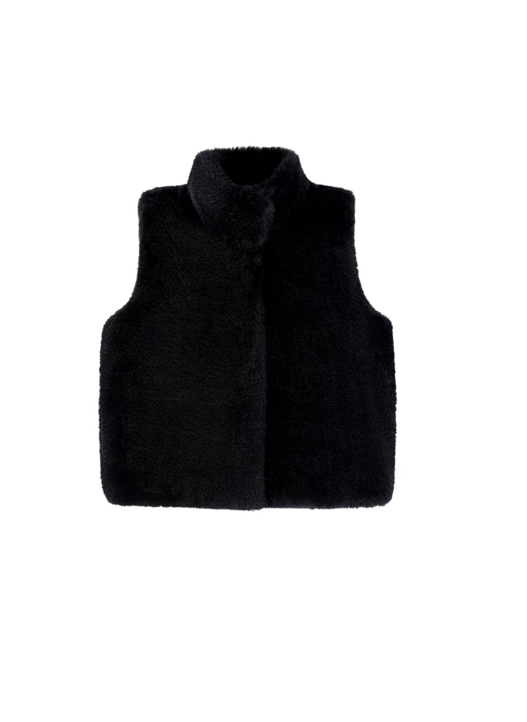 Stella Faux Fur Vest, Black