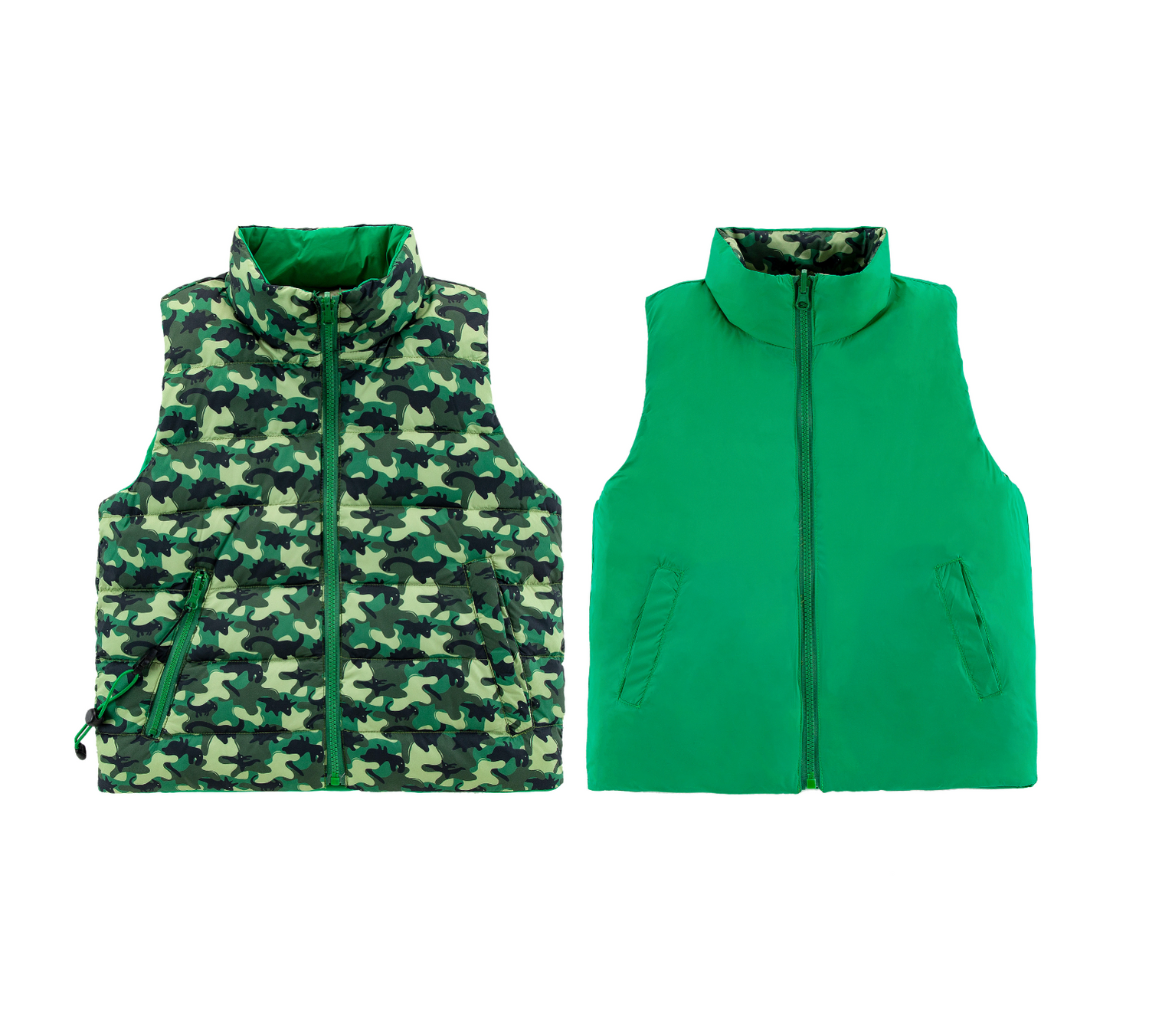 Casey Lightweight Reversible Vest, Dino Camo