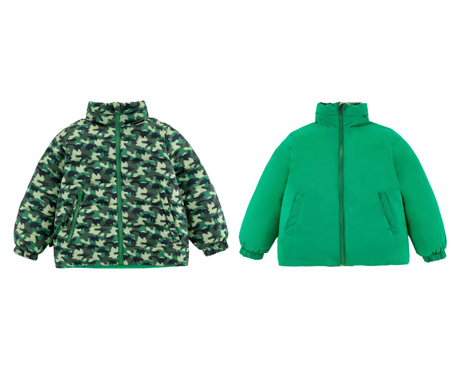 Blake Lightweight Reversible Puffer Jacket, Dino Camo