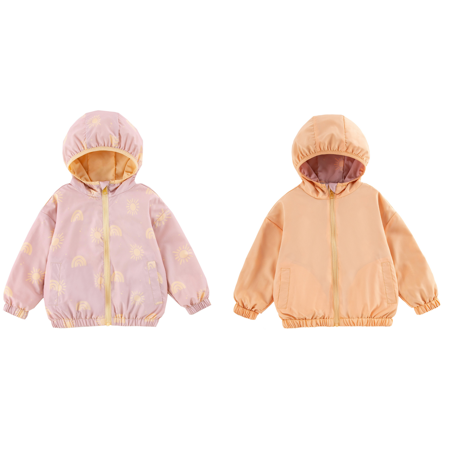 Nova Peach Sun Reversible Rainresistant Windbreaker