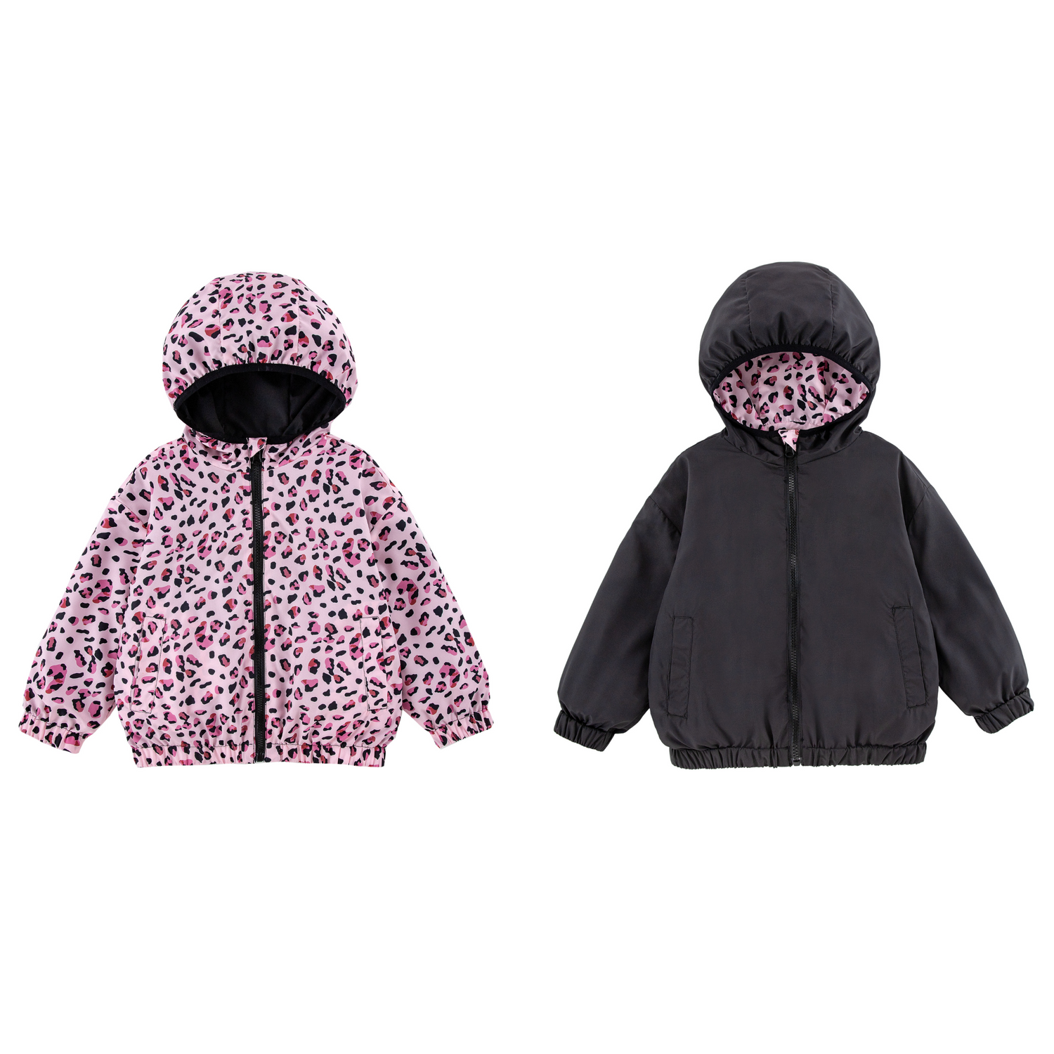 Nova Leopard Print Reversible Rainresistant Windbreaker