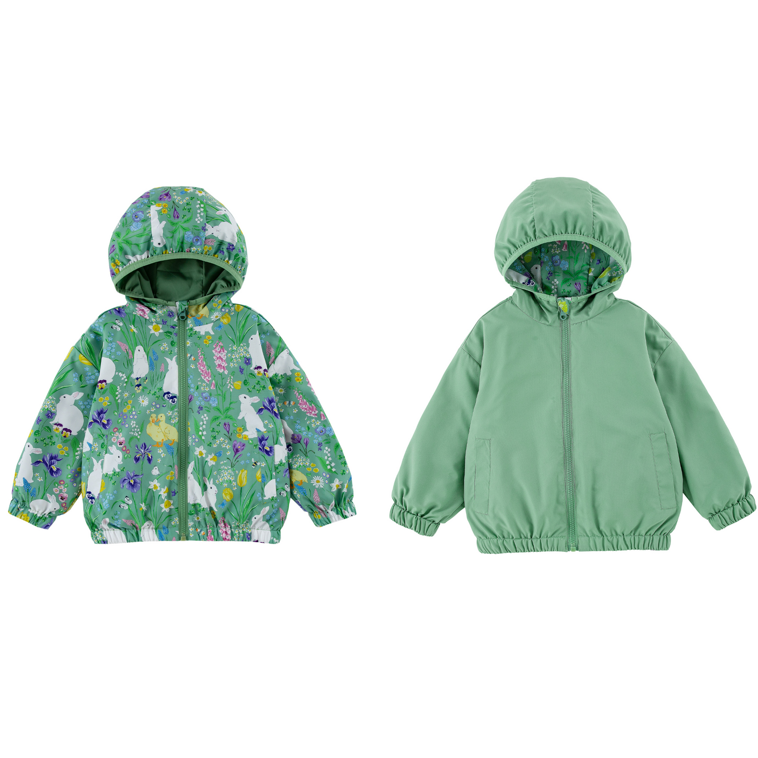 Nova Green Easter Reversible Rainresistant Windbreaker