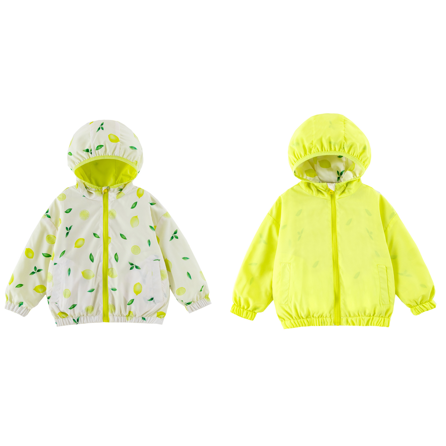 Nova Yellow Lemon Reversible Rainresistant Windbreaker
