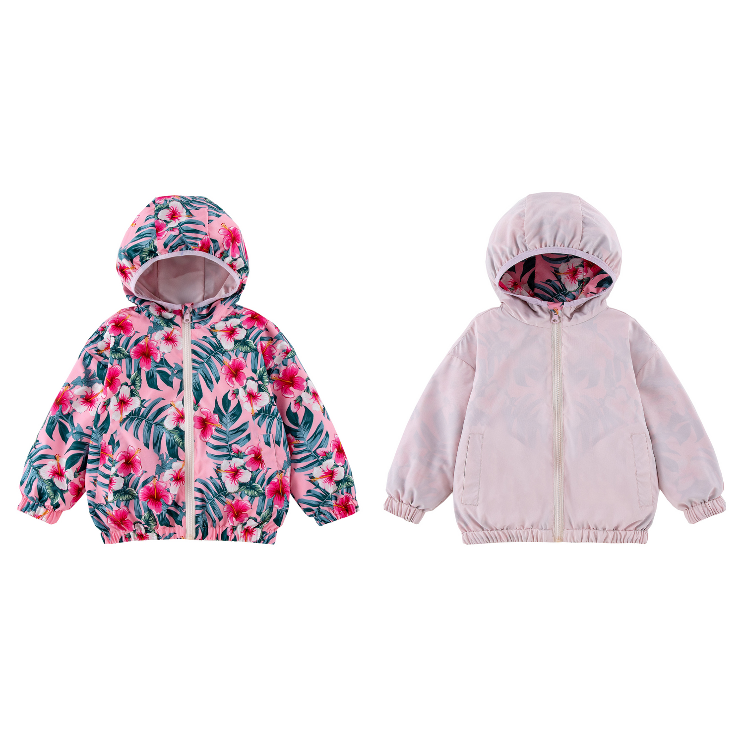Nova Reversible Waterproof Rainresistant Pink Flowers
