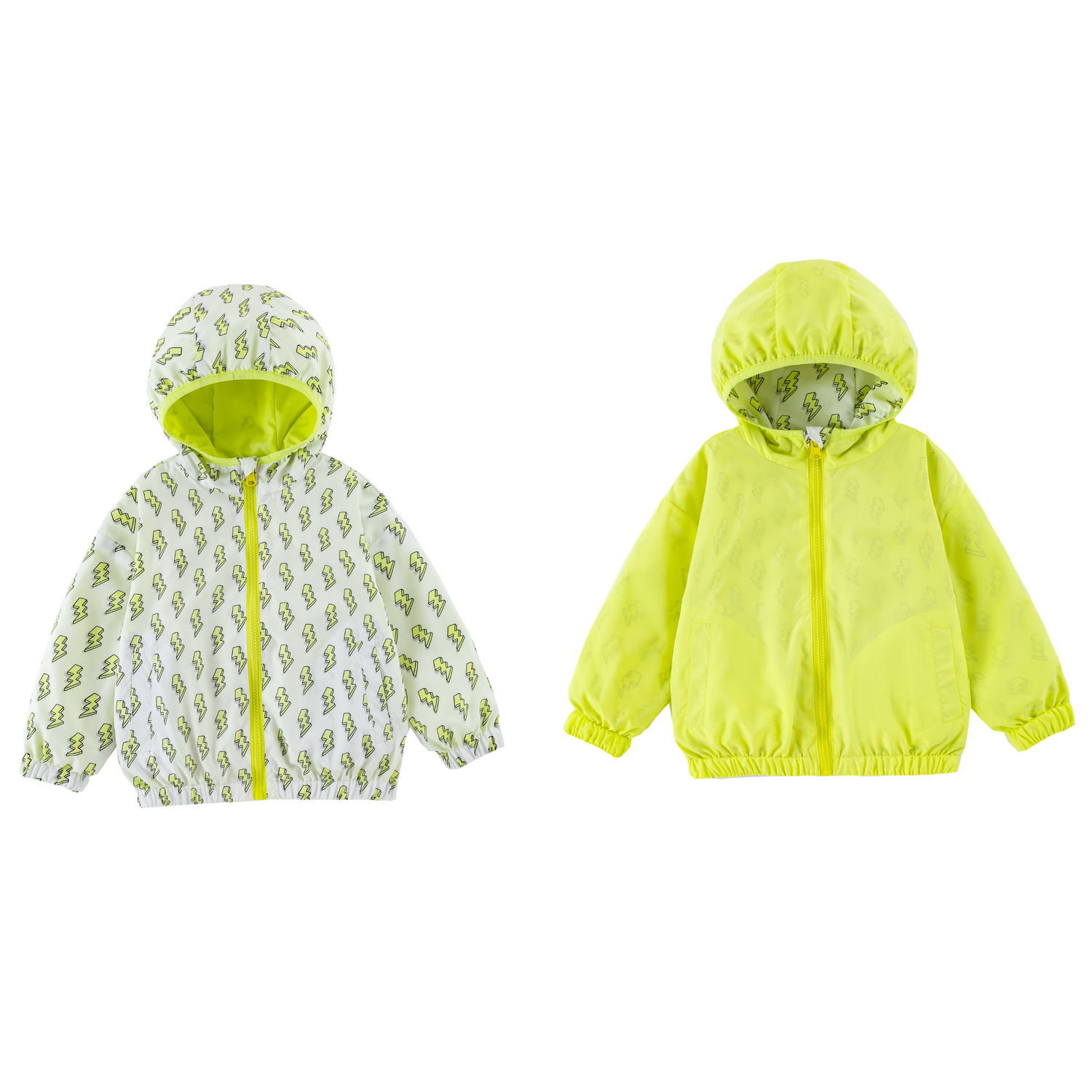 Nova Yellow Lightning Reversible Rainresistant Windbreaker