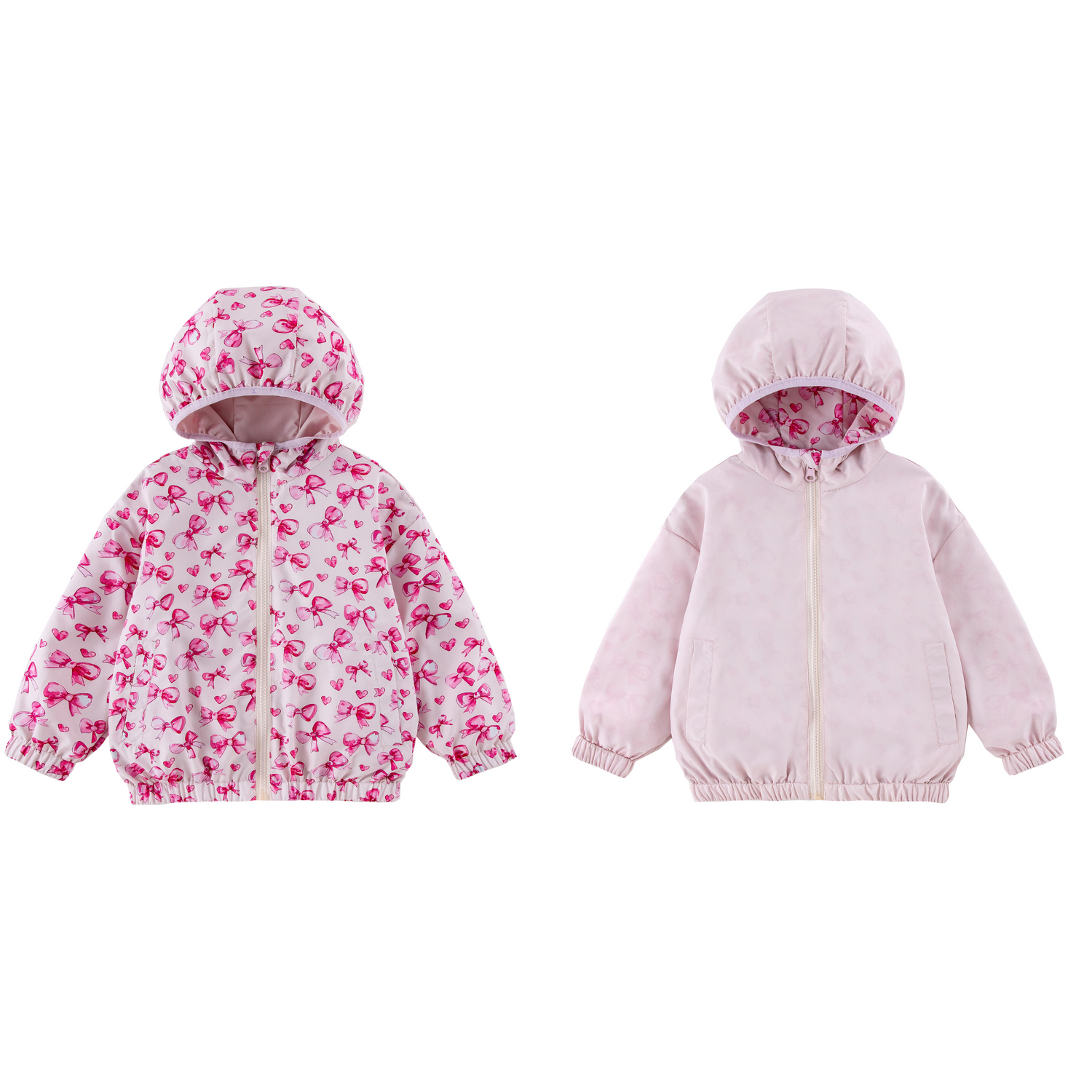 Nova Pink Bowtie Reversible Rainresistant Windbreaker